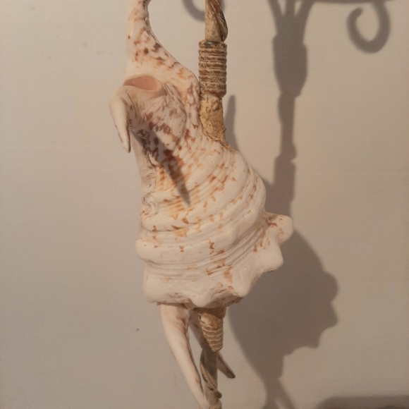 Natural Shell Rustic Iron Scrollwork Oedestal Candle Holder  19 in.tall - Picture 8 of 8